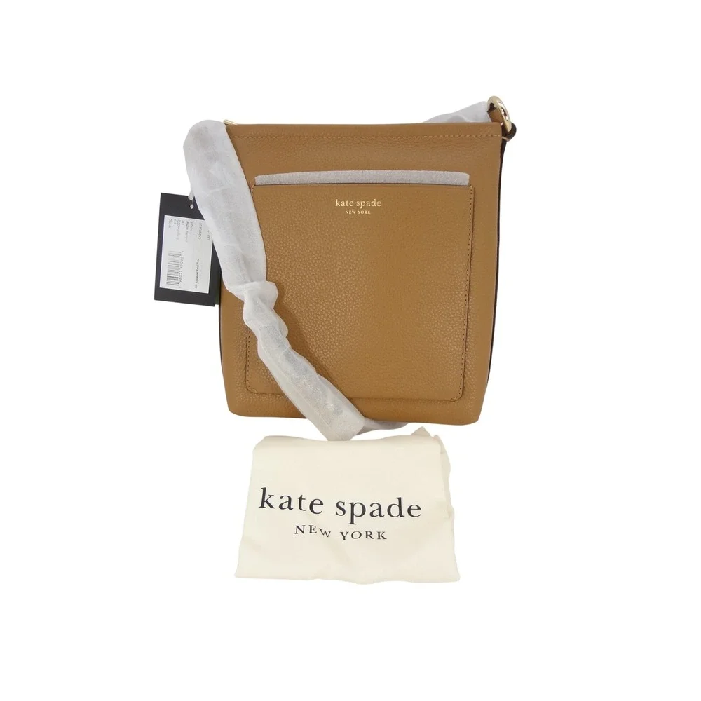 Kate‎ Spade Ava Bungalow Tan Pebbled Leather Crossbody Bag KH165 NEW